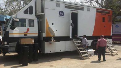 Photo of Doordarshan’s IP OB truck hits the road