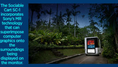 Photo of Sony & Yamaha Motor jointly developed MR mobile entertainment