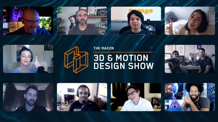 A videoconference in progress as part of the 3D & Motion Design Show.