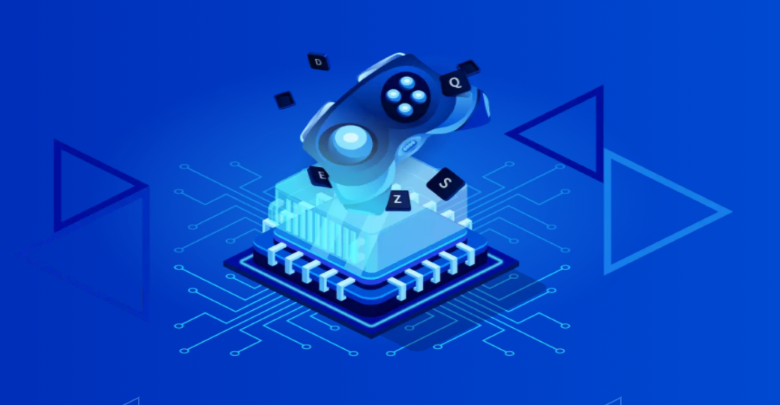 Graphic showing a controller on top of a chip.