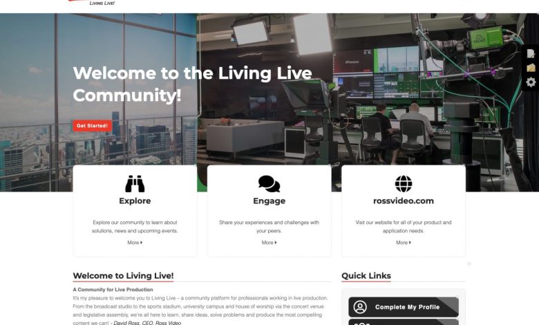 Screen shot of Living Live website