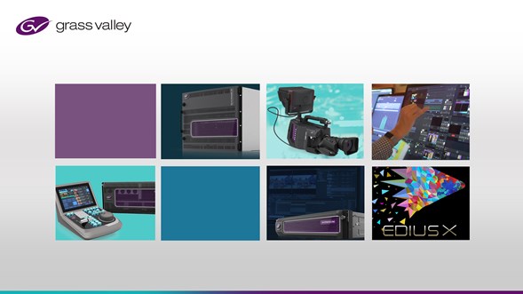 Photomontage of Grass Valley solutions