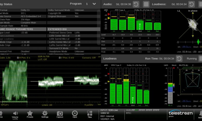 Black screen with green bars
