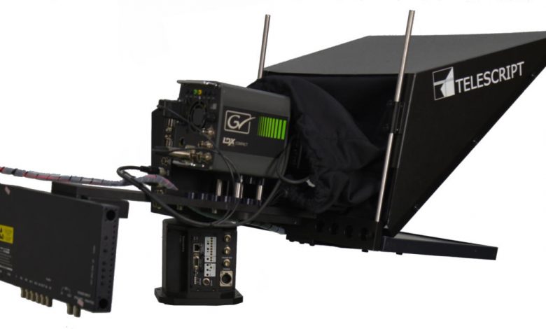 Image of camera with teleprompter