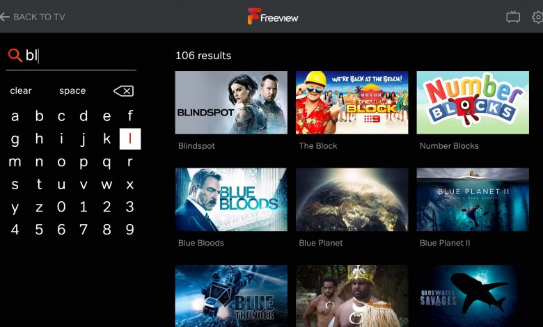 Image of Freeview’s HbbTV service