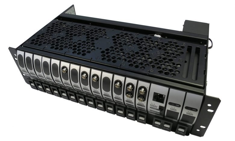 Image of a black fan assembly