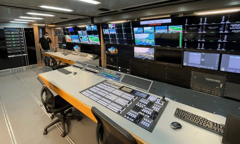 Interior of OB truck
