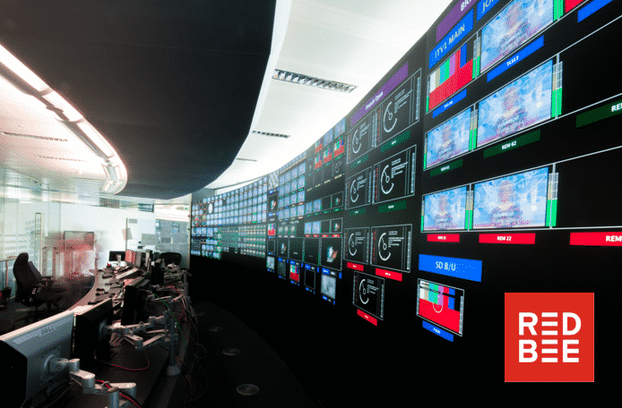 Image of many television screens